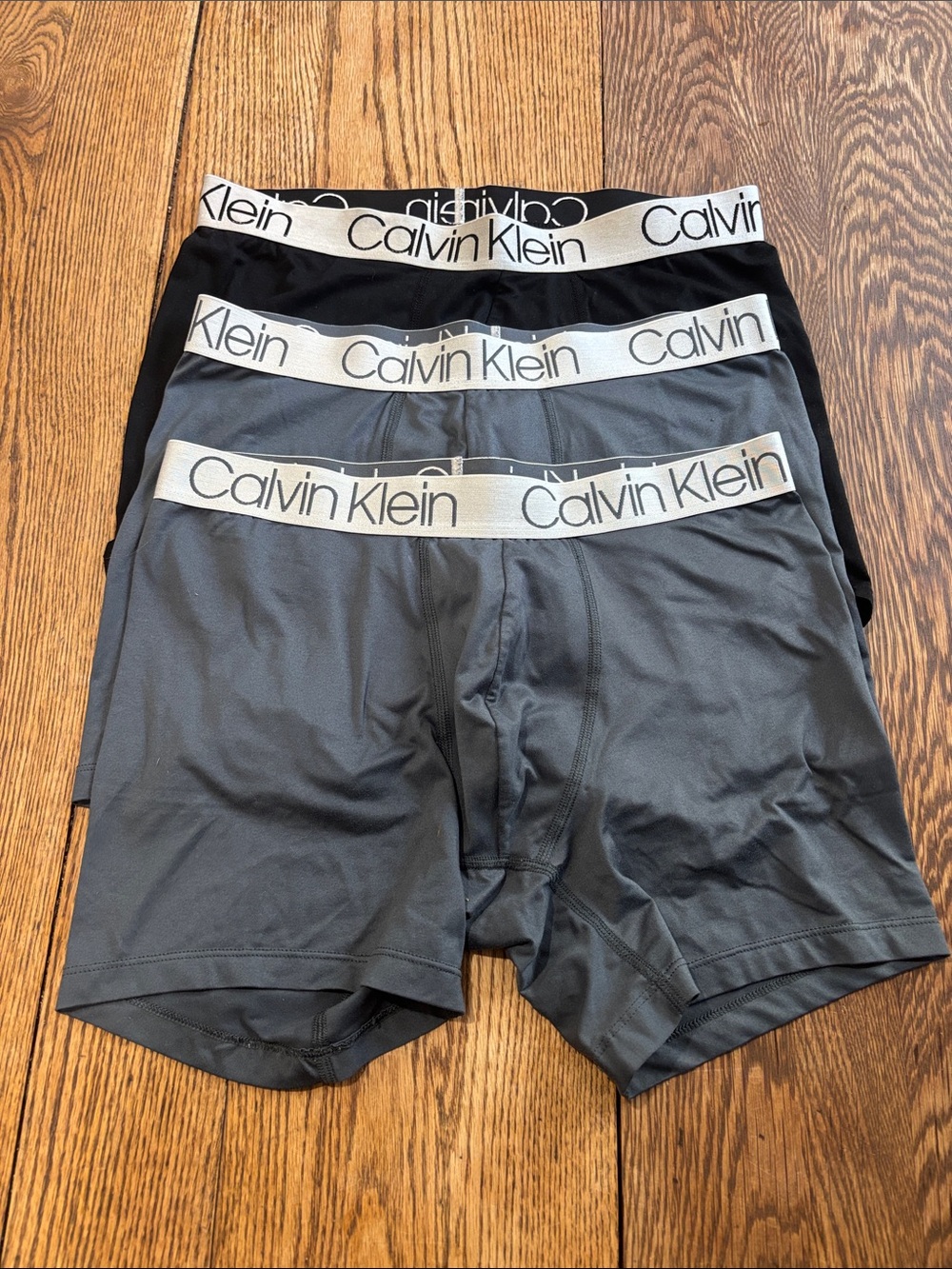 Calvin Klein Men's Boxer Briefs - Black & Charcoal